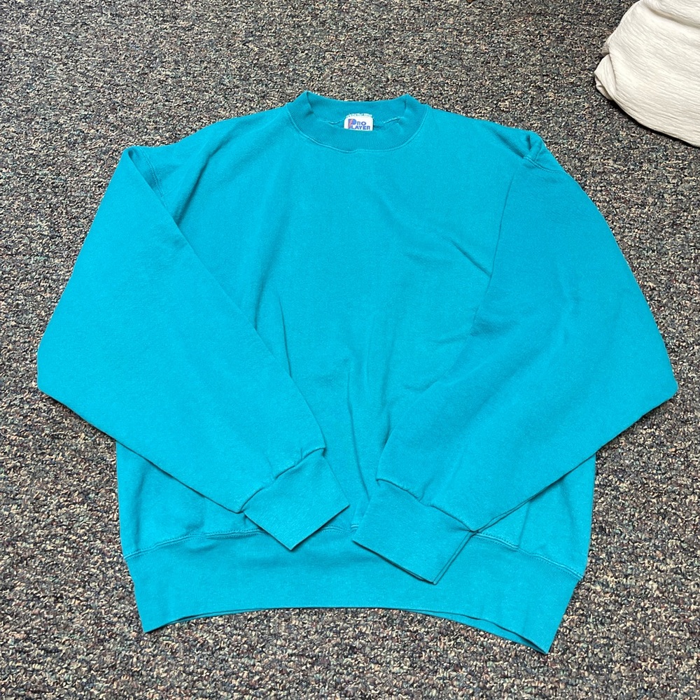 Item: Vintage Pro Layer teal crewneck          Size: XL